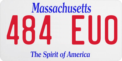 MA license plate 484EU0