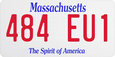 MA license plate 484EU1