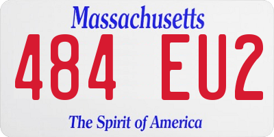 MA license plate 484EU2