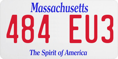 MA license plate 484EU3