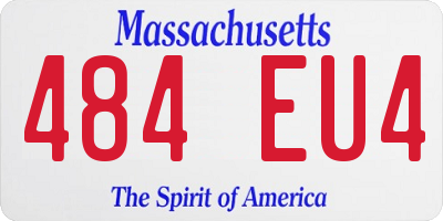 MA license plate 484EU4