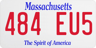 MA license plate 484EU5