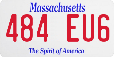 MA license plate 484EU6