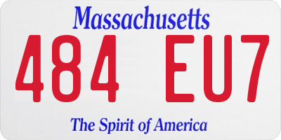 MA license plate 484EU7