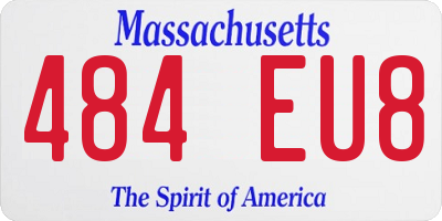 MA license plate 484EU8