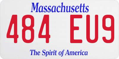 MA license plate 484EU9
