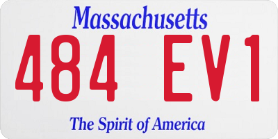 MA license plate 484EV1