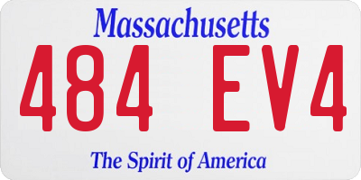 MA license plate 484EV4