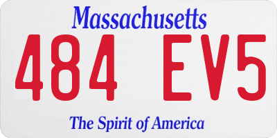MA license plate 484EV5