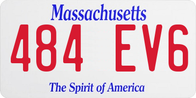 MA license plate 484EV6