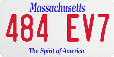 MA license plate 484EV7