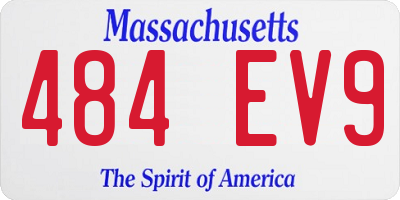 MA license plate 484EV9