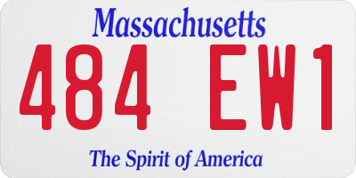 MA license plate 484EW1