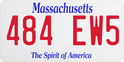 MA license plate 484EW5