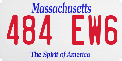 MA license plate 484EW6