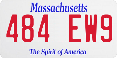 MA license plate 484EW9