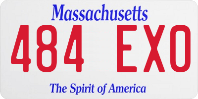 MA license plate 484EX0