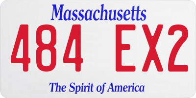 MA license plate 484EX2