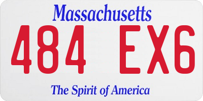 MA license plate 484EX6