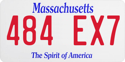 MA license plate 484EX7