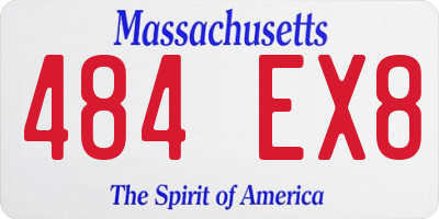 MA license plate 484EX8
