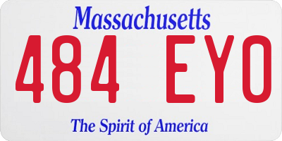 MA license plate 484EY0