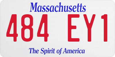 MA license plate 484EY1