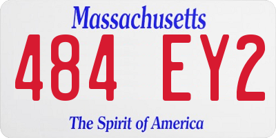 MA license plate 484EY2