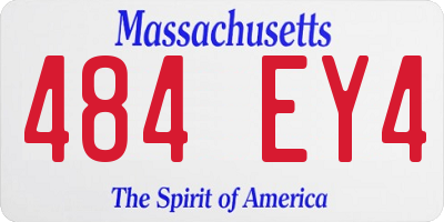 MA license plate 484EY4