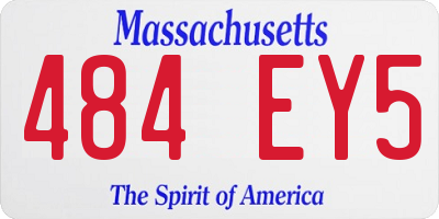 MA license plate 484EY5