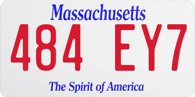 MA license plate 484EY7