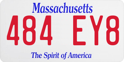 MA license plate 484EY8