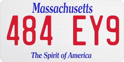 MA license plate 484EY9