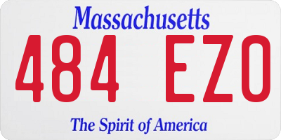 MA license plate 484EZ0