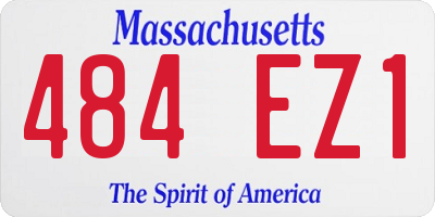 MA license plate 484EZ1