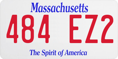 MA license plate 484EZ2