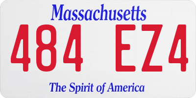 MA license plate 484EZ4