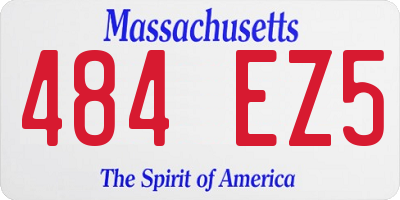 MA license plate 484EZ5
