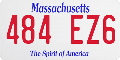 MA license plate 484EZ6