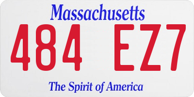 MA license plate 484EZ7