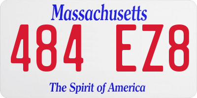 MA license plate 484EZ8