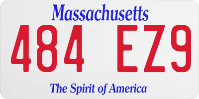 MA license plate 484EZ9