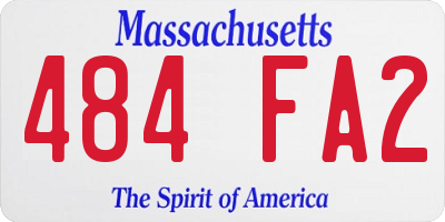 MA license plate 484FA2