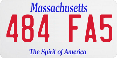 MA license plate 484FA5