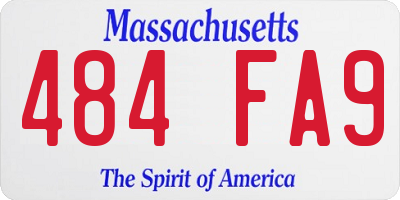 MA license plate 484FA9