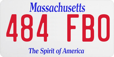 MA license plate 484FB0