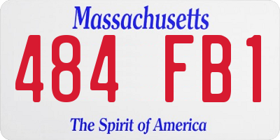 MA license plate 484FB1