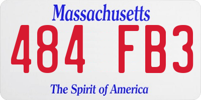 MA license plate 484FB3