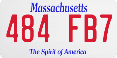 MA license plate 484FB7