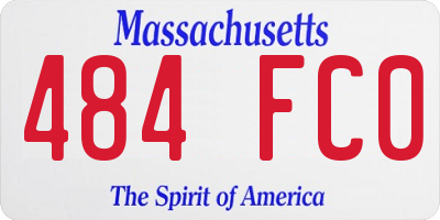 MA license plate 484FC0